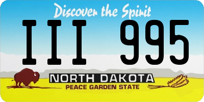 ND license plate III995