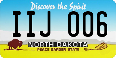 ND license plate IIJ006