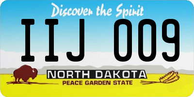 ND license plate IIJ009