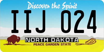 ND license plate IIJ024