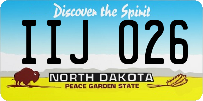 ND license plate IIJ026