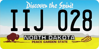 ND license plate IIJ028