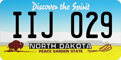 ND license plate IIJ029
