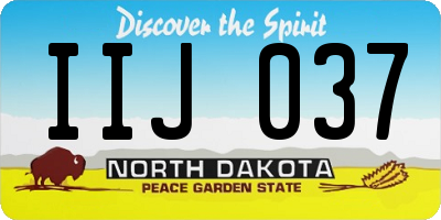 ND license plate IIJ037