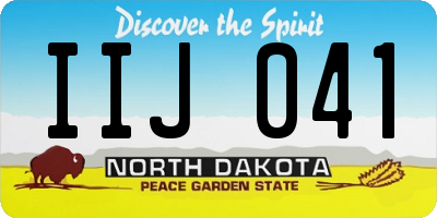 ND license plate IIJ041