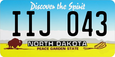 ND license plate IIJ043