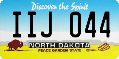 ND license plate IIJ044