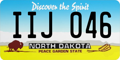 ND license plate IIJ046