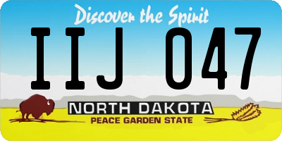 ND license plate IIJ047