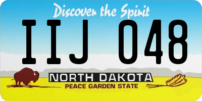 ND license plate IIJ048