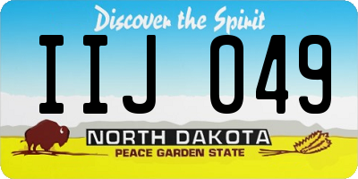 ND license plate IIJ049