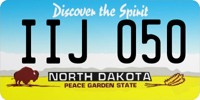 ND license plate IIJ050
