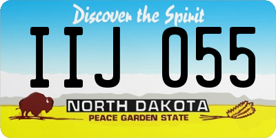 ND license plate IIJ055
