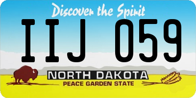 ND license plate IIJ059