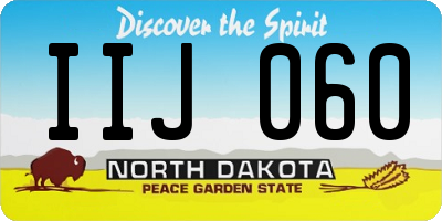 ND license plate IIJ060