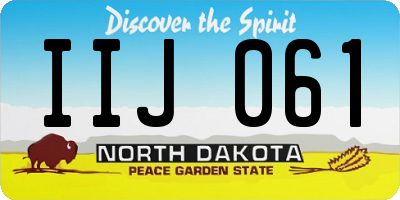 ND license plate IIJ061