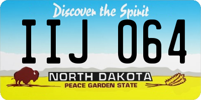 ND license plate IIJ064