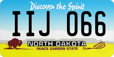 ND license plate IIJ066