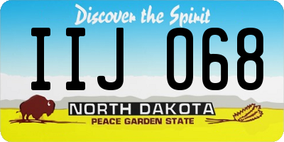 ND license plate IIJ068