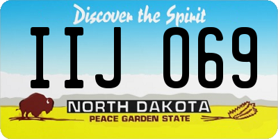 ND license plate IIJ069