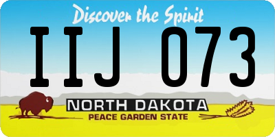 ND license plate IIJ073