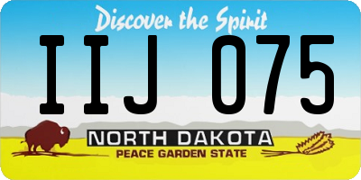 ND license plate IIJ075