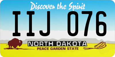 ND license plate IIJ076