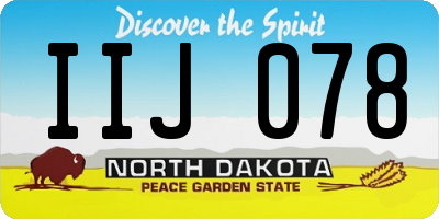 ND license plate IIJ078