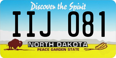 ND license plate IIJ081
