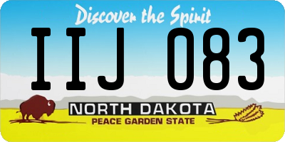 ND license plate IIJ083