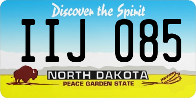 ND license plate IIJ085