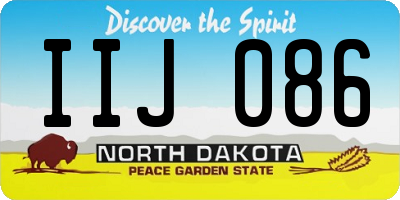 ND license plate IIJ086