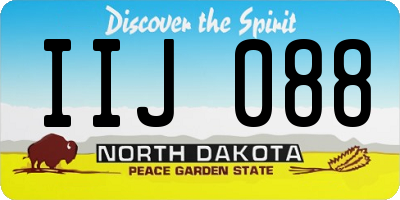 ND license plate IIJ088