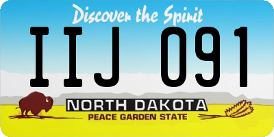 ND license plate IIJ091