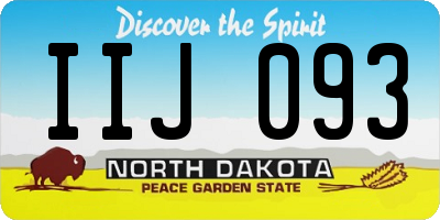 ND license plate IIJ093
