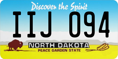ND license plate IIJ094