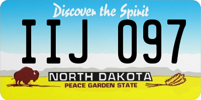 ND license plate IIJ097