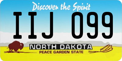 ND license plate IIJ099