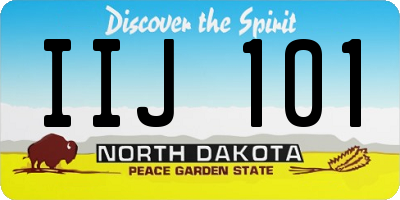 ND license plate IIJ101