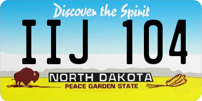 ND license plate IIJ104