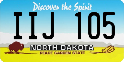 ND license plate IIJ105