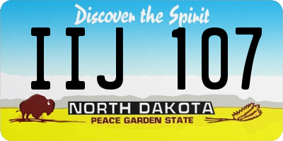 ND license plate IIJ107
