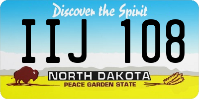 ND license plate IIJ108