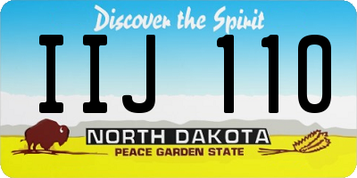 ND license plate IIJ110