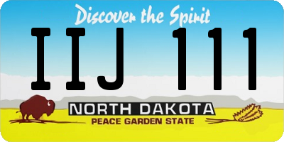 ND license plate IIJ111