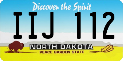 ND license plate IIJ112