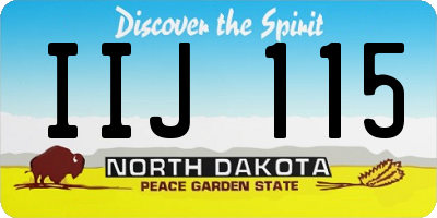 ND license plate IIJ115