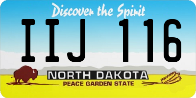 ND license plate IIJ116