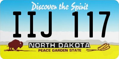 ND license plate IIJ117