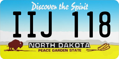 ND license plate IIJ118